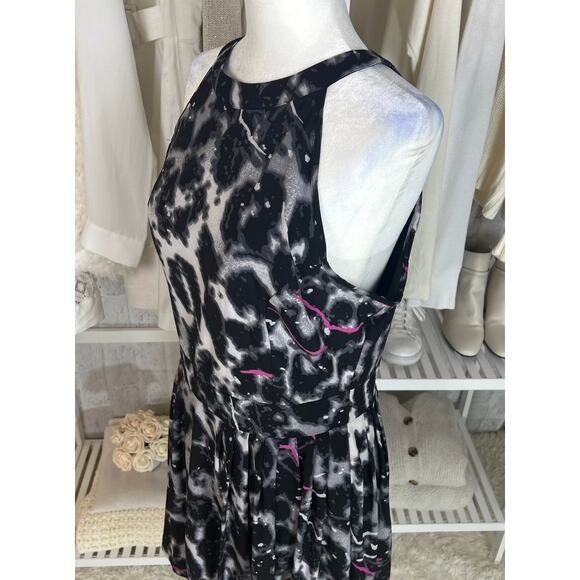 Nicki Minaj Juniors Size 9/10 Black Abstract Animal Print Skater Dress #0503 - Picture 4 of 11